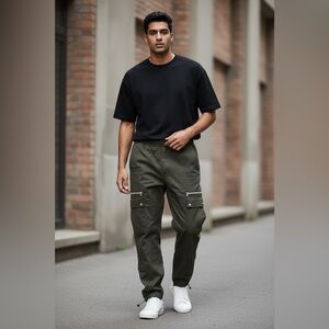 NWT Club Paradise Culture Kings Unisex Green Resort Cargo Pants - Size Large